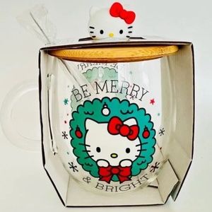 Hello Kitty Christmas Mug with Lid and Spoon